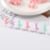 Creative thumbtacks, kindergarten art workers, I-shaped nails, cork felt, photo wall, plastic macaron-colored I-shaped nails Specification image